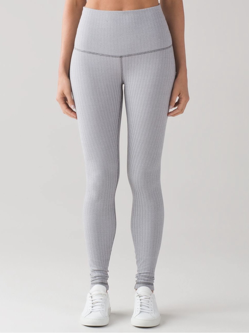 Lululemon Wunder Under Pant Womens 4  Heathered Herringbone Gray 28”